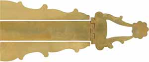 York County Patchbox Kit, brass, 7-3/4" overall length